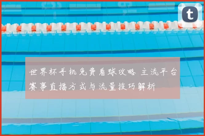 世界杯手机免费看球攻略 主流平台赛事直播方式与流量技巧解析